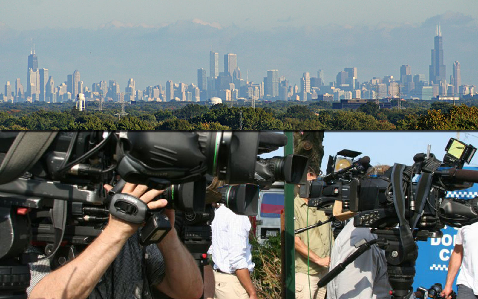 Chicago skyline TV media